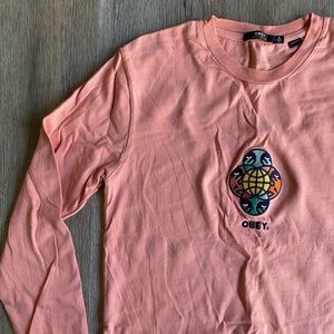 Obey coral long sleeve